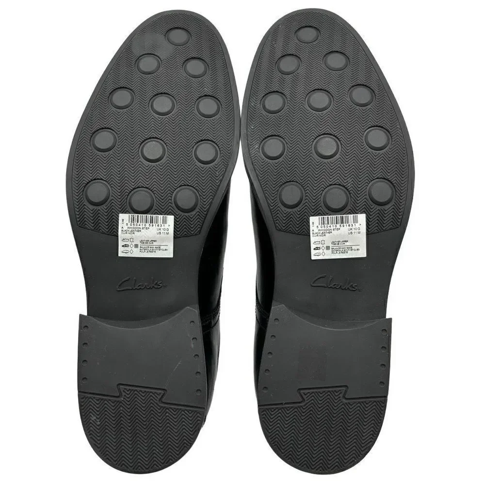 Clarks Whiddon Step Black Leather‎ Loafer Men's 11 NWOT